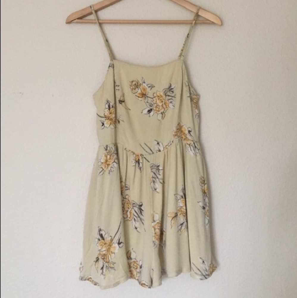 Yellow floral Kimchi Blue romper urban outfitters